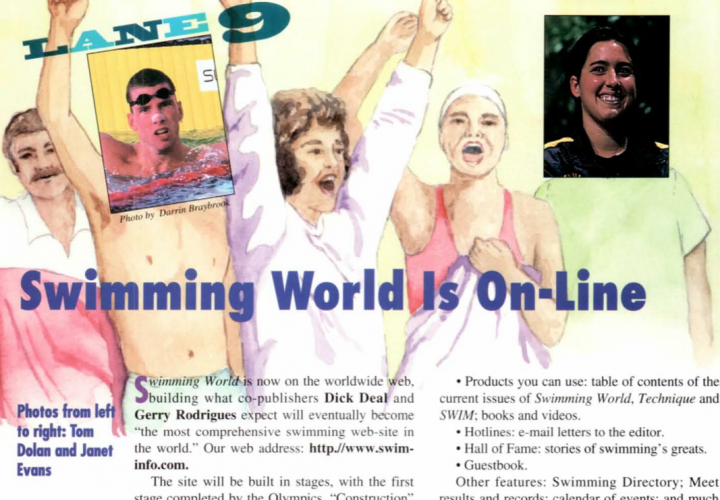 From The Swimming World 1996 Vault SwimInfocom Launched As First Internet Swim Site For News