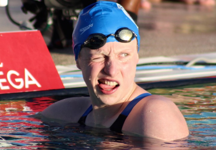 Katie Ledecky Cruises to Worlds 2nd Fastest 400 Free This Morning In Mesa