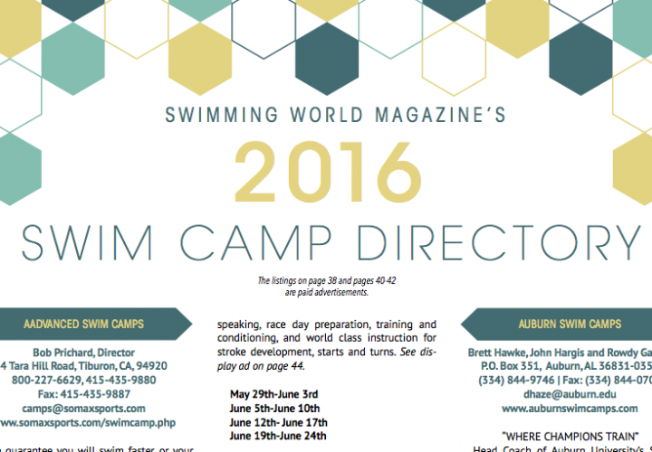 Swimming World Magazine Presents The 2016 Swim Camp Directory