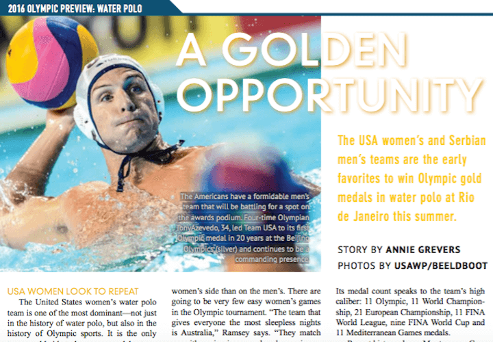 Swimming World Presents The 2016 Olympic Preview Water Polo