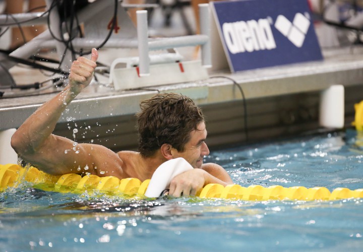 Nathan Adrian Lowers Fred Bousquets 50 Free US Open Record