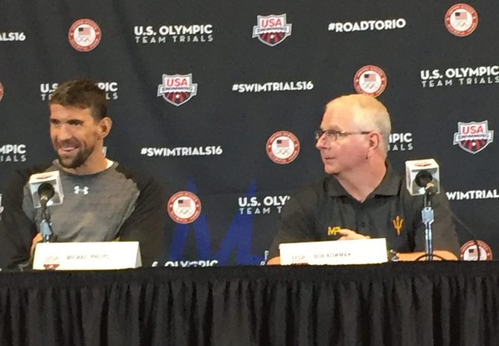 Video Interview Michael Phelps and Bob Bowman PreTrials Press Conference