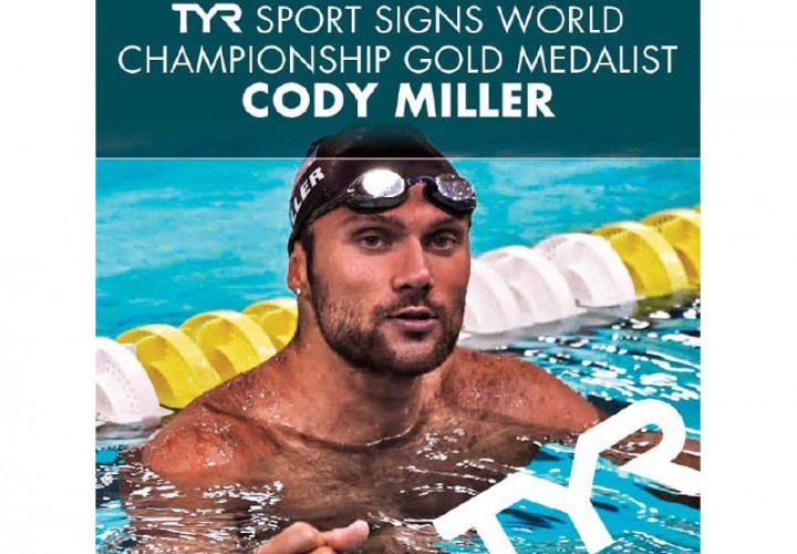 TYR Sport Signs World Championship Gold Medalist and American Record Holder Cody Miller