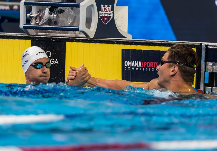 Nathan Adrian Anthony Ervin Splash and Dash To 50 Free Victory