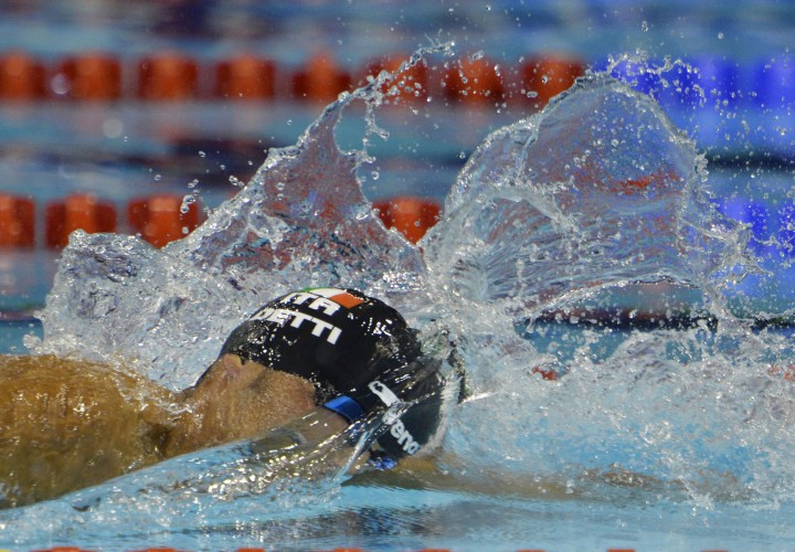Gabriele Detti Sets Meet Record With 400 Free Win at Euros