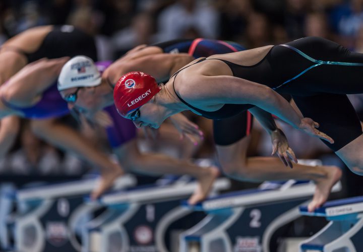 Ledecky Well Ahead of 800 Freestyle Prelims Field