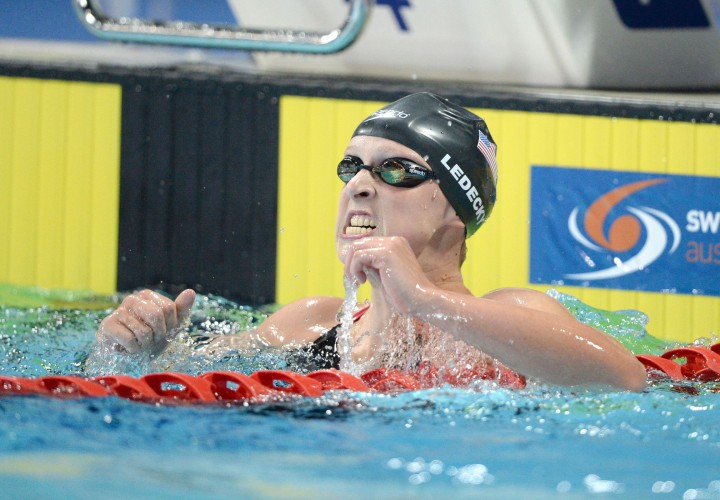 Katie Ledecky Blasts 807 Barrier With World Record in 800 Free in Austin