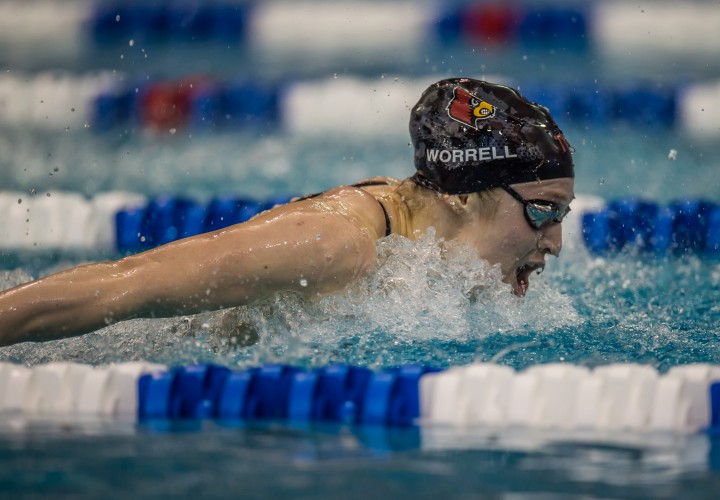VIDEO INTERVIEW Kelsi Worrell Concludes College Career with Painful Win in 200 Fly