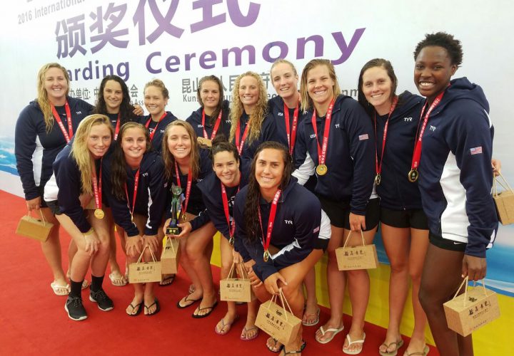 USA Water Polo Women Win Gold at Kunshan Cup