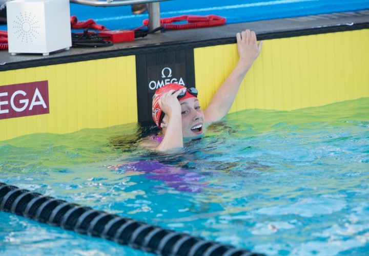 Lauren Barber Breaks League Meet Record During Patriot League Prelims