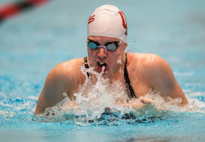 Lilly King Charges to Top Spot for 100 Breaststroke Semifinal