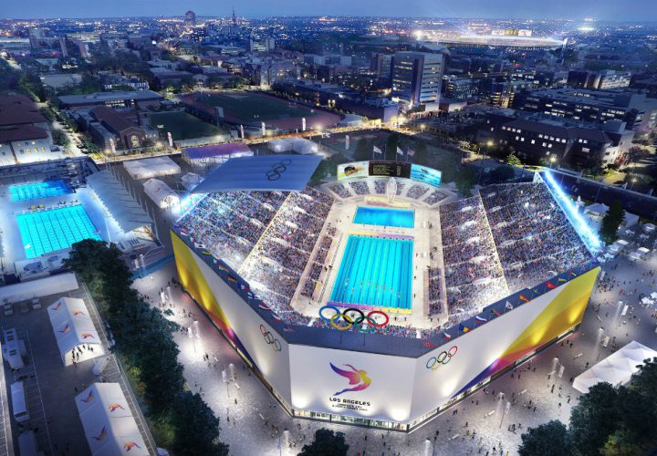 Los Angeles 2024 Committee Releases Artistic Renderings of Aquatic Center and Coliseum
