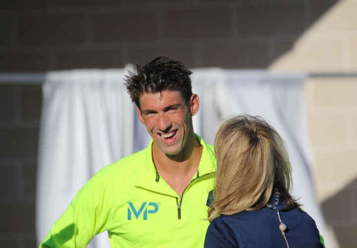 FreshlyShaved Michael Phelps Goes Facebook Live During Dryland