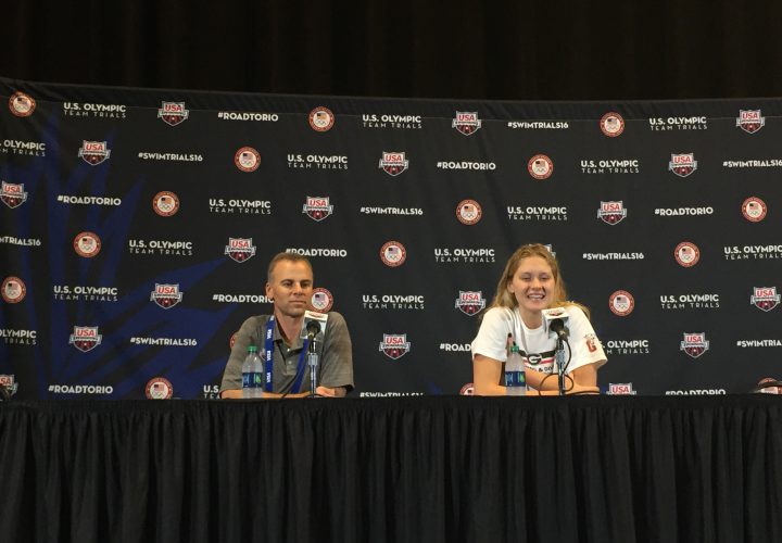 Press Conference Olivia Smoliga Emotional After Beating Number One Idol Natalie Coughlin