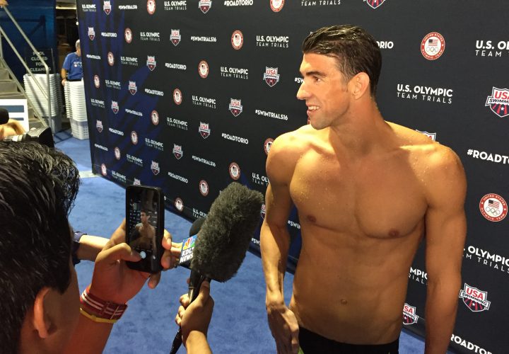 Michael Phelps Opens Trials Competition with 200 Fly First Seed