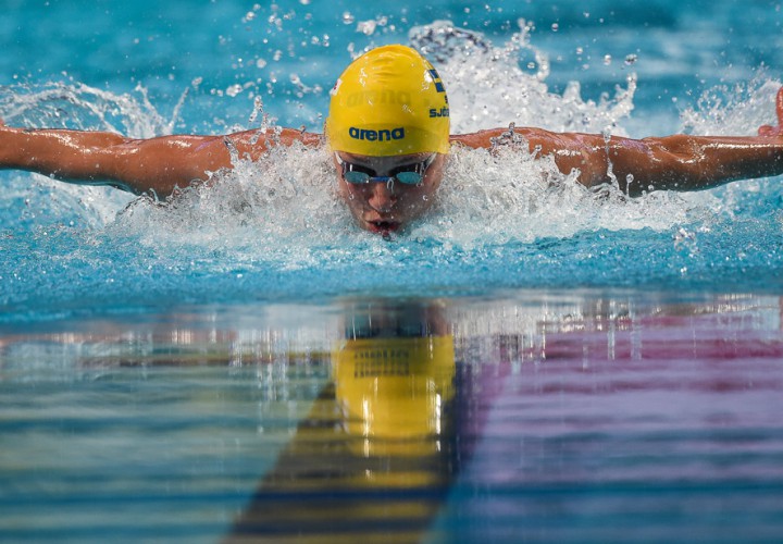 Sarah Sjostrom Cranks Out Meet Mark in 100 Fly Semis at Euros