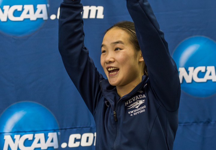 Nevadas Sharae Zheng Sweeps Springboard Diving Titles With 3M Win
