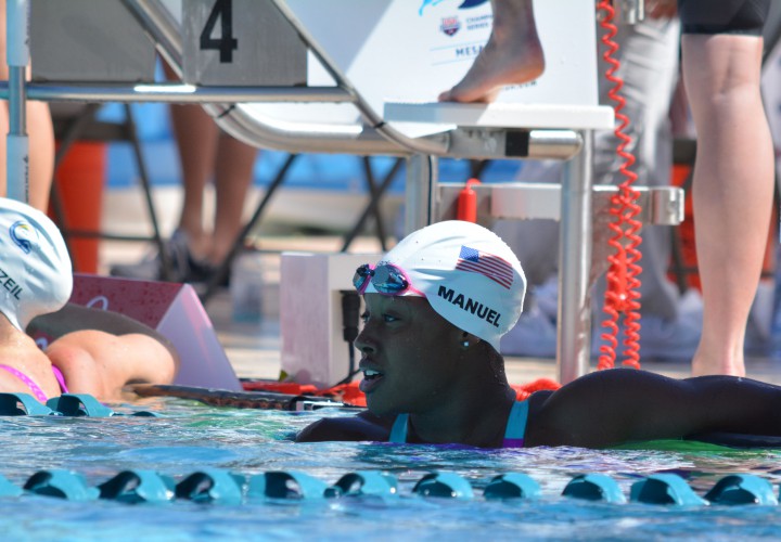 Simone Manuel Takes Mesa 100 Freestyle Title