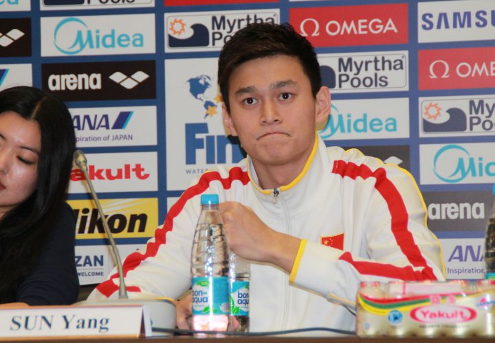 Sun Yang Among Swimmers Entered in 2016 Arena Pro Swim Series Santa Clara Psych Sheets