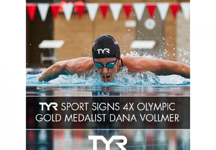 TYR Sport Signs 4X Olympic Gold Medalist Dana Vollmer